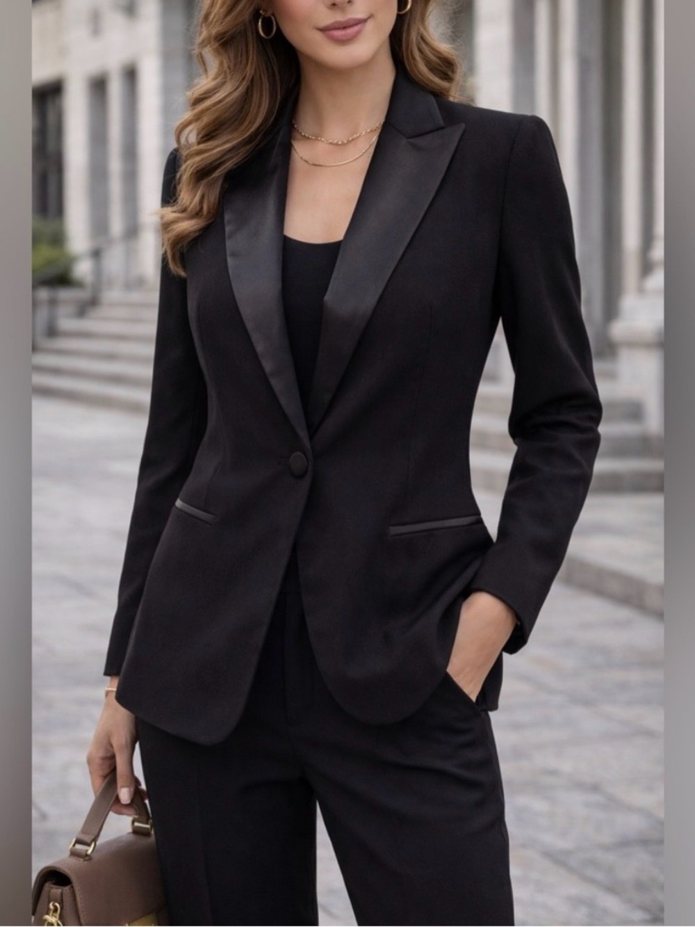 Boss Black Satin-Lapel Blazer
